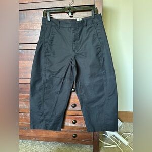 Anthropologie MAEVE CURVED CROPPED CHINO PANTS Blk - Sz 6 worn once